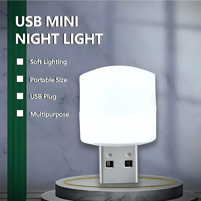 Mini USB LED Light | Plug-in Night Bulb for Laptop, PC & Power Bank | Portable USB Night Light (Pack of 10)