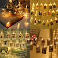Hanging Photo Clip String Light | 12 Ft | Warm Golden LED | Easy to Use | Home & Party Decoration