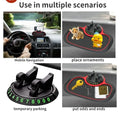 Car Dashboard Anti-Slip Mat with 360° Rotatable Phone Holder & Multi-Function Organizer Pad