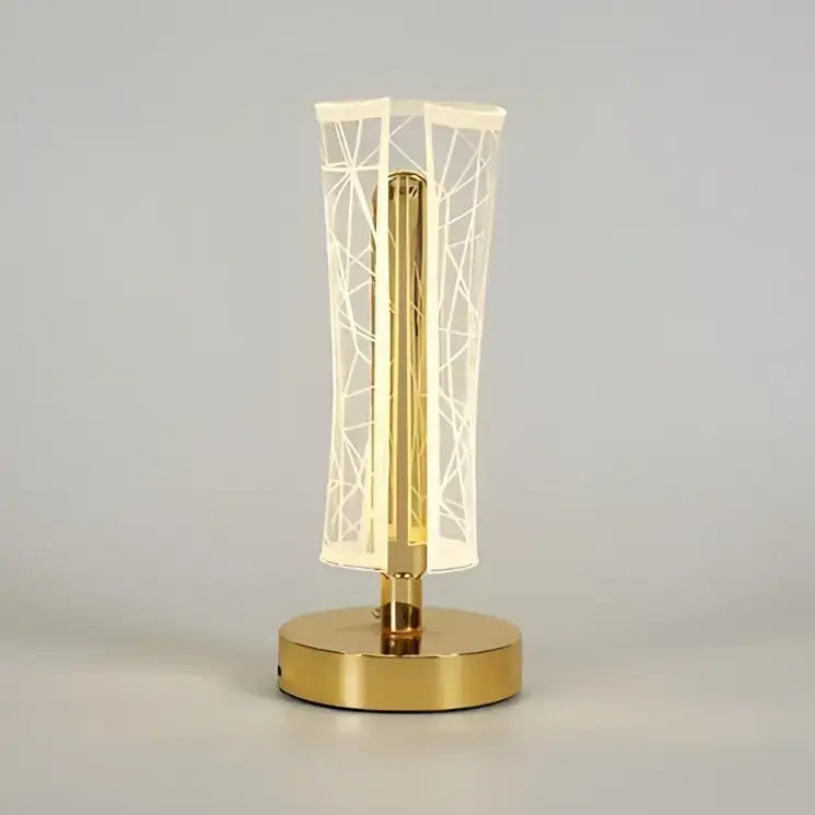 LED Crystal Table Lamp with Touch Control | Modern Cordless Night Light for Home, Bedroom & Office