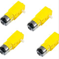 Electronic Spices Dual Shaft 3v Dc Gear Motor 9v Dc Motor Plastic for Toy Cars - Multicolor (Pack of 1)