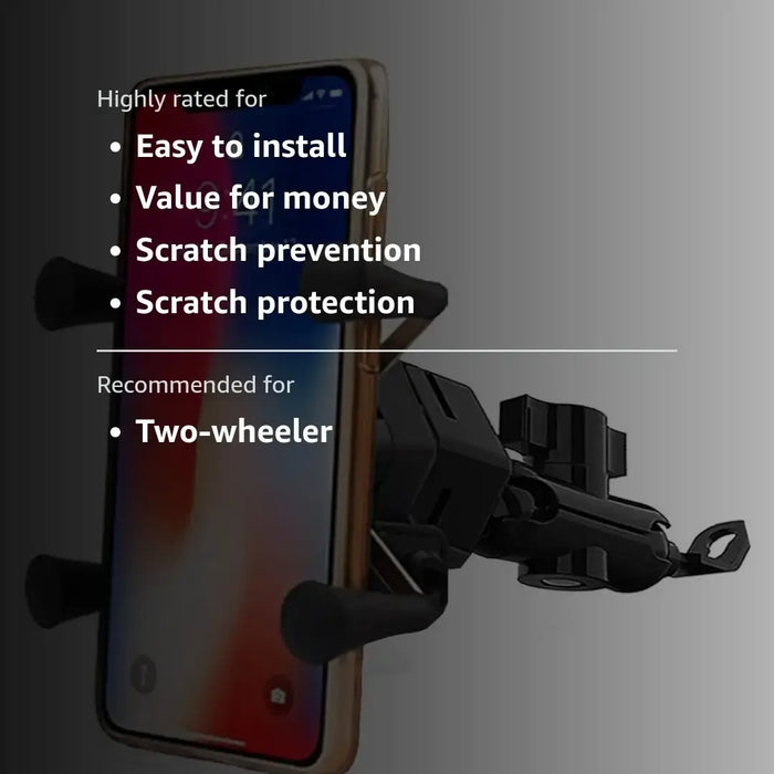Universal Bike Mobile Holder X-Grip Handlebar Mount with 360° Rotation