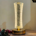 Modern 3D Acrylic LED Table Lamp with Gold Base | Touch Control Cordless Night Light for Bedroom & Living Room