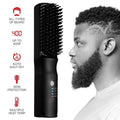Beard & Hair Straightening Brush | Electric Heated Comb for Men with Fast Heating, Anti-Scald & Ionic Technology