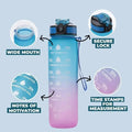1 Litre|Water Tracker & Time Marker|Leakproof, BPA Free, Fitness Sports Water Bottle