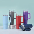 Stainless Steel Tumbler Hot and Cold with Handle and Lid 2 Straw product image 2