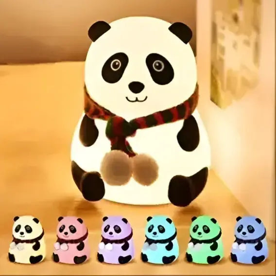 Silicone Panda Touch LED Night Light – Rechargeable Kids Bedside Lamp, Cute Gift for Girls, Boys & Panda Lovers