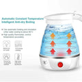 Foldable Travel Electric Kettle | Fast Boiling, Food-Grade Silicone, Dual Voltage, Portable & Lightweight