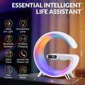 Smart G-Lamp with Bluetooth Speaker | Mood Light, App Control, Alarm Clock & Wireless Charging