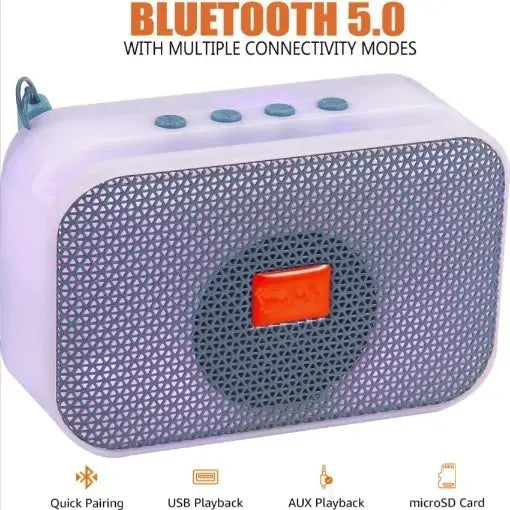 Tune Pro 5W Bluetooth Speaker | Dynamic Bass, Stereo Sound, RGB LED Lighting, Portable Wireless Speaker