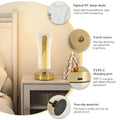 Modern 3D Acrylic LED Table Lamp with Gold Base | Touch Control Cordless Night Light for Bedroom & Living Room