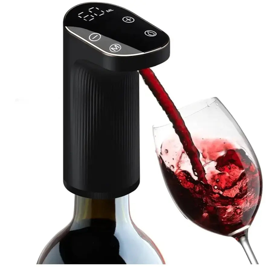Smart Alcohol Dispenser & Wine Aerator | 1–999ml Peg Measurer, Fast Decanting, Auto Clean & Universal Fit