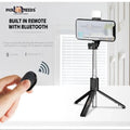 Wireless Bluetooth Lightweight Selfie Stick & Extendable Tripod