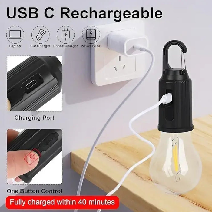 Camping Light T01 | Waterproof Golden Light | Fast Charging USB-C | 2–3 Hrs Backup