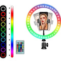 12-Inch RGB Ring Light with Tripod Stand & 360° Rotating Phone Holder