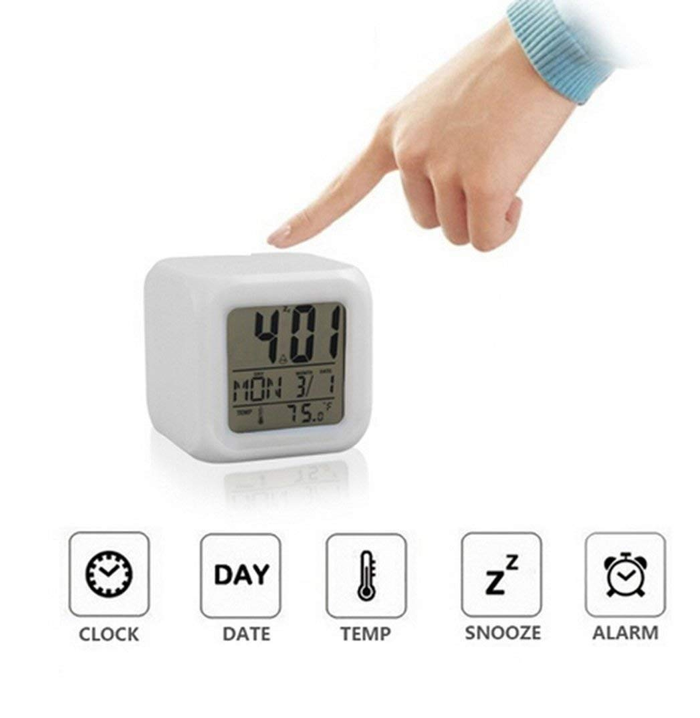 Digital Alarm Clock with Temperature & Date Display