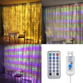 Fairy Curtain Light 10 Lines – USB LED String Lights with Remote, Multi Color / Warm White