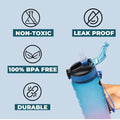 1 Litre|Water Tracker & Time Marker|Leakproof, BPA Free, Fitness Sports Water Bottle