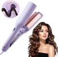 Big Wave Hair Curlers | 32mm V-Shaped Curling Iron Wand with 4 Heat Settings, Anti-Frizz Ceramic Coating