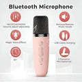 K12 Kids Karaoke Microphone Speaker Machine | Wireless Bluetooth Mic with LED Lights & Rechargeable Battery