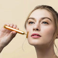 1Pc 24K Gold Energy Beauty Bar Electric Vibration Facial Massage Roller