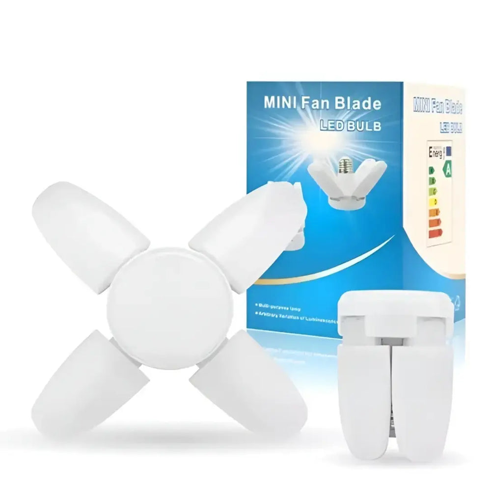 B22 Portable Fan Shape LED Bulb – 30W, High Brightness, Adjustable Wings, Energy Saving (Cool White, Pack of 1)