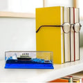 Titanic Blue Ship Car Dashboard Decoration – Liquid Motion Cruise Ship Drift Bottle for Car & Gift