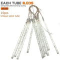 Dropping Light 50CM 8 Pcs/Set – Warm White LED Meteor Shower Decorative Hanging Lights with Big Plug