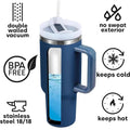 Stainless Steel Tumbler Hot and Cold with Handle and Lid 2 Straw product image 4