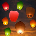 Paper Sky Lantern with Wax Candle – Eco-Friendly Hot Air Balloon for Diwali & Festivals(Pack of 1)Multicolour
