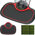 Car Dashboard Anti-Slip Mat with 360° Rotatable Phone Holder & Multi-Function Organizer Pad