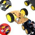 Plastic DC gear motor Dual Shaft BO Motor with Wheel [Pack of 4] for Kids Toy Motor Control Electronic Hobby Kit