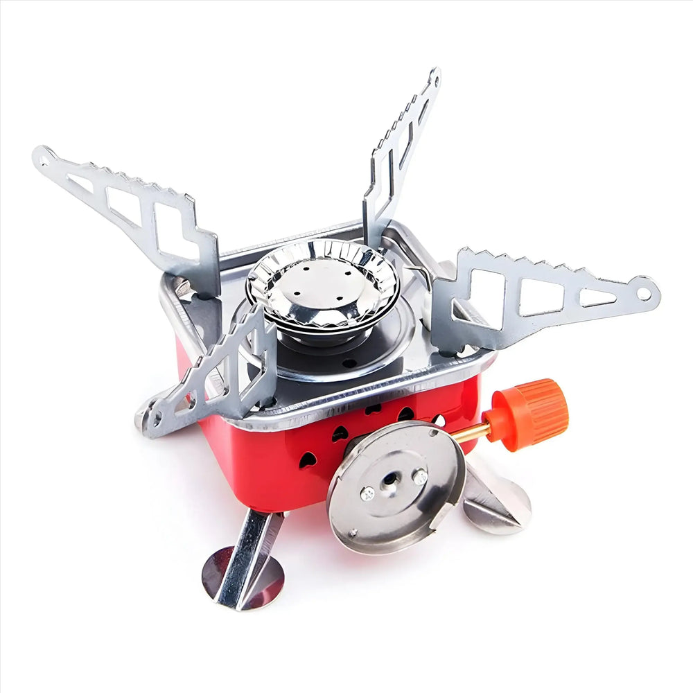 Portable Camping Stove | Windproof Butane Gas Burner | Foldable, Lightweight Outdoor Cooking Stove