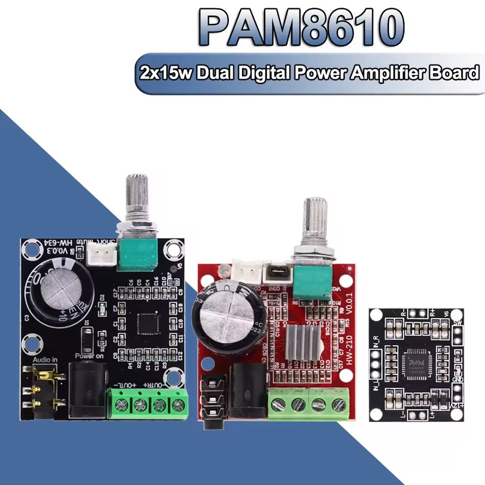 PAM8610 2x15W Digital Stereo Class-D Audio Amplifier Board