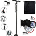 Travel Folding Walking Cane with LED Light | Adjustable Height, Lightweight Aluminum Stick for Men & Women