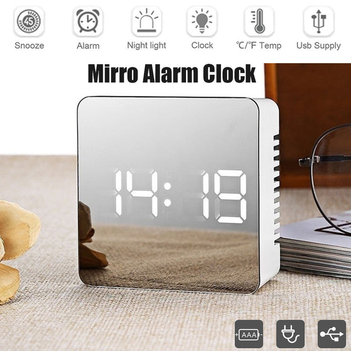 Digital Alarm Clock with Temperature & Date Display