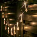 Water Drops String Light 5M 20 LED – Warm White, Battery Operated, Waterproof Fairy Lights