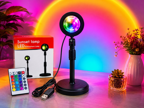 RGB LED Sunset Lamp – Atmosphere Light with Remote
