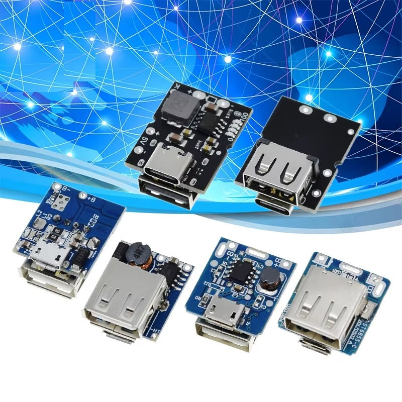 Dual USB 5V Step-Up Power Bank Module for DIY Battery Projects