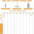 Fairy Curtain Light 10 Lines – USB LED String Lights with Remote, Multi Color / Warm White