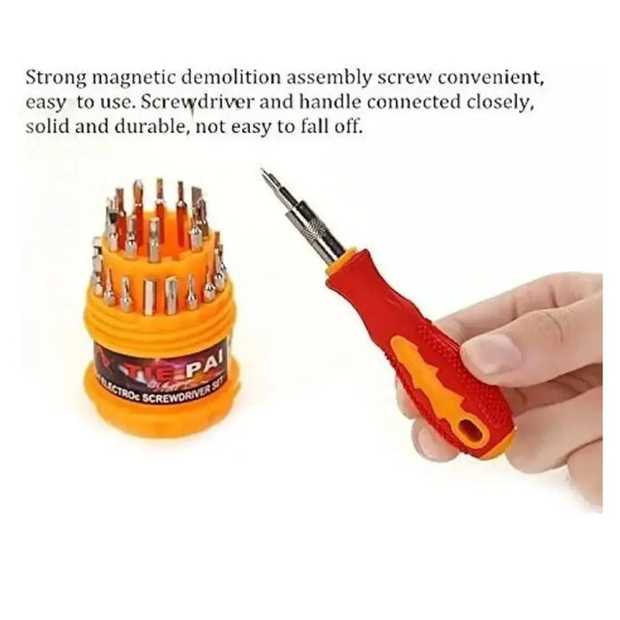 31-in-1 Professional Magnetic Screwdriver Set with 30 Steel Bits