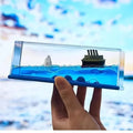 Titanic Blue Ship Car Dashboard Decoration – Liquid Motion Cruise Ship Drift Bottle for Car & Gift