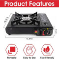 Portable Butane Camping Stove | Push-Button Starter, Temperature Control, Automatic Ignition Gas Burner