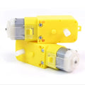 Electronic Spices Dual Shaft 3v Dc Gear Motor 9v Dc Motor Plastic for Toy Cars - Multicolor (Pack of 1)