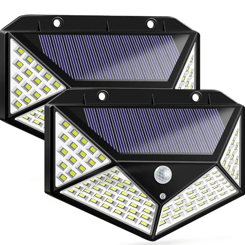 Solar Outdoor Wall Lights Solar Powered IP65 Waterproof 100 LED with 3 Modes 270 product image 1